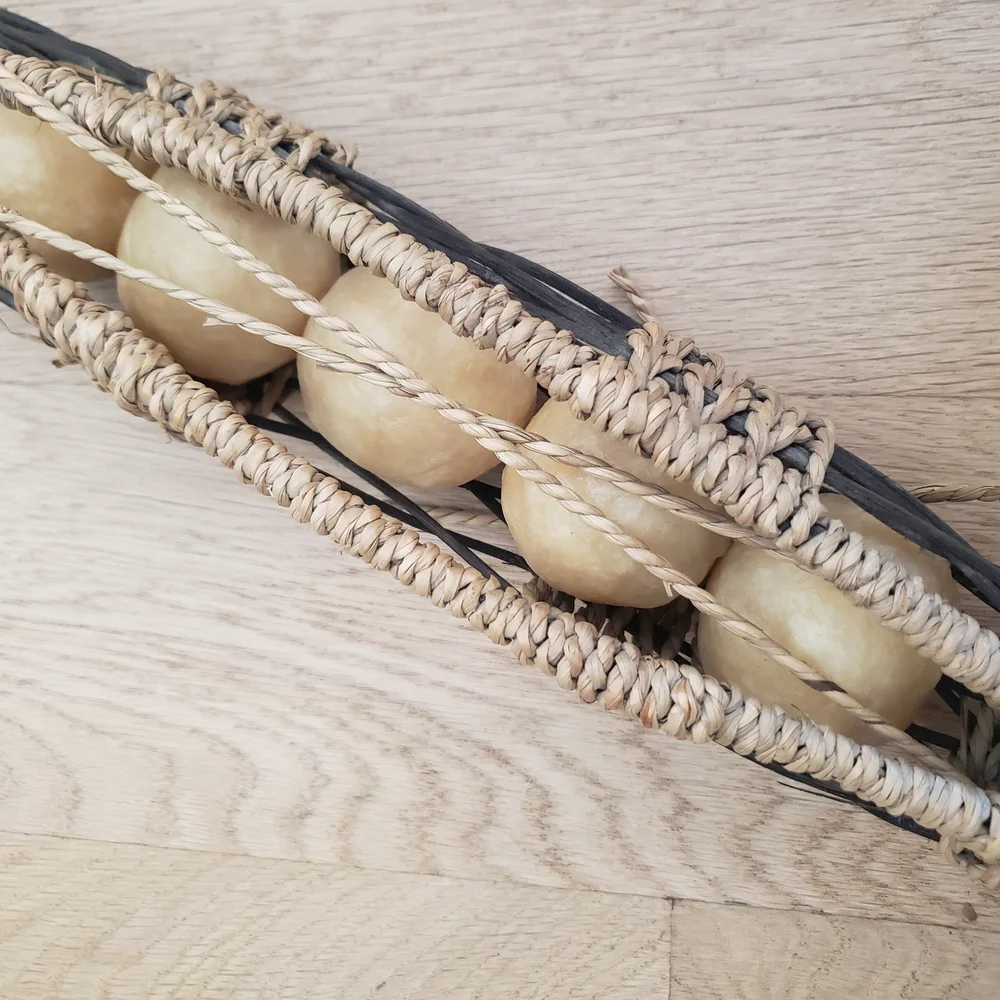 Vintage Aveda Woven Rattan‎ And Seagrass Basket With 5 Soap Spheres
